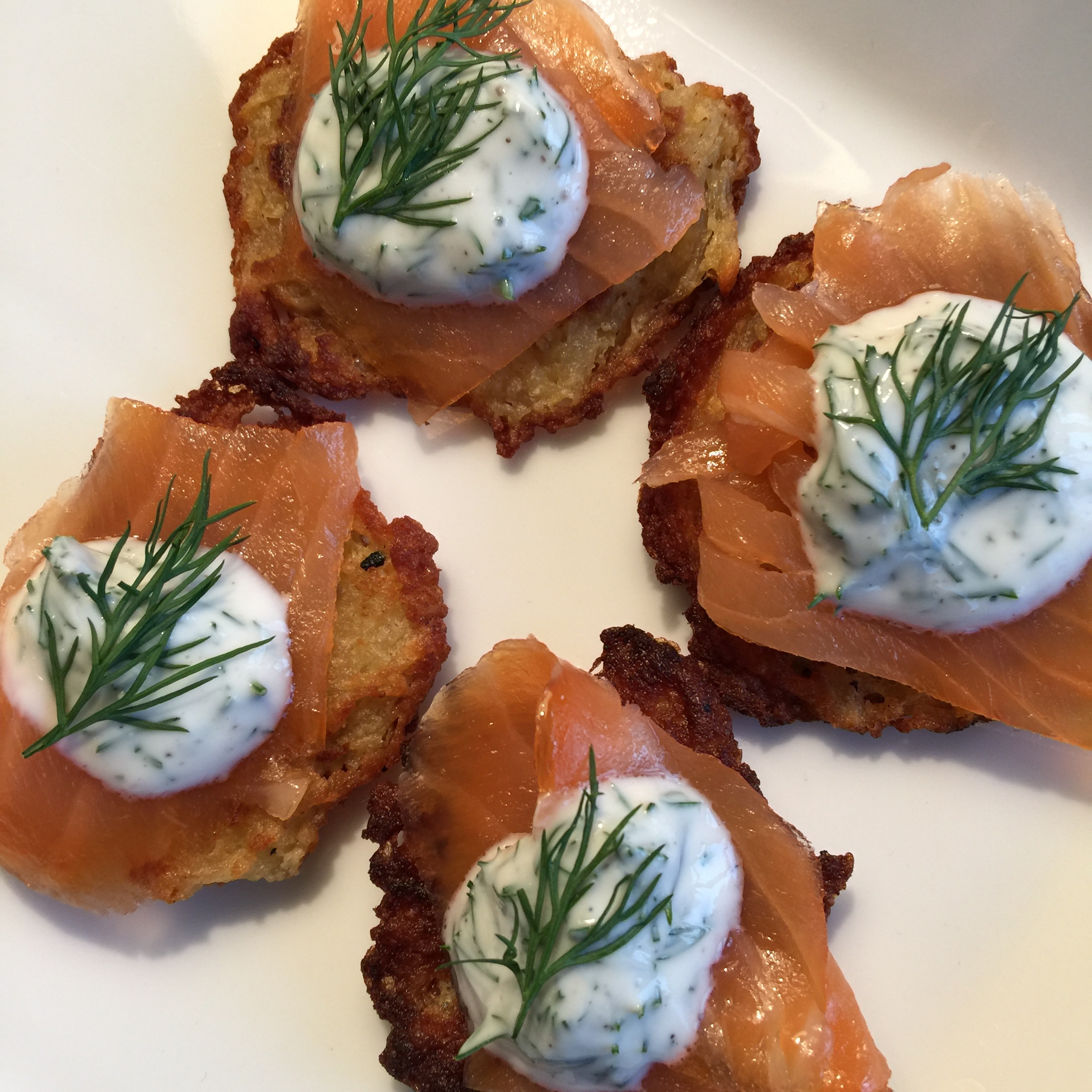 potato latkes, side dish, hors doeuvres, potato, latke, smoked salmon