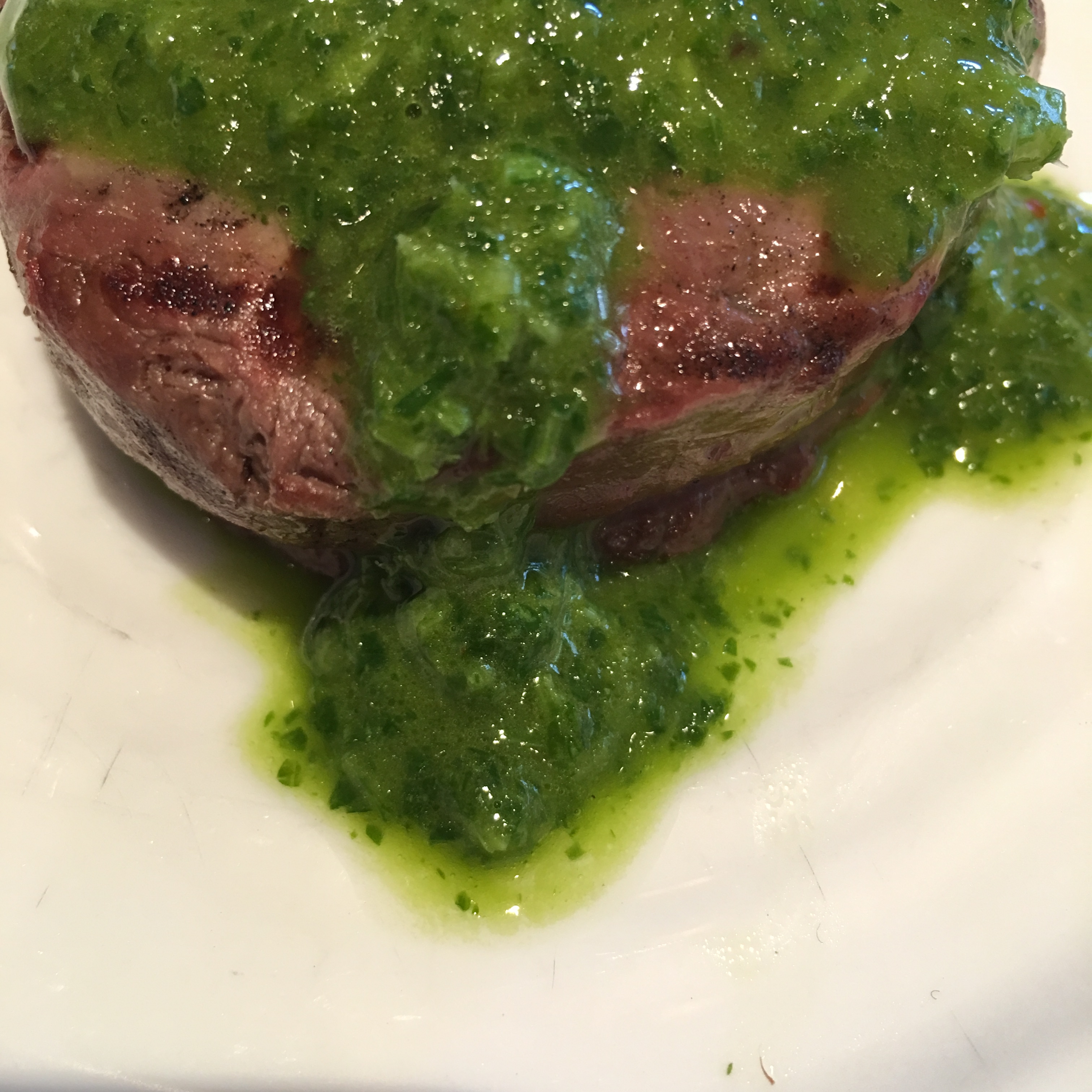 filet steak with chimichurri sauce, easy sauce for grilled meat