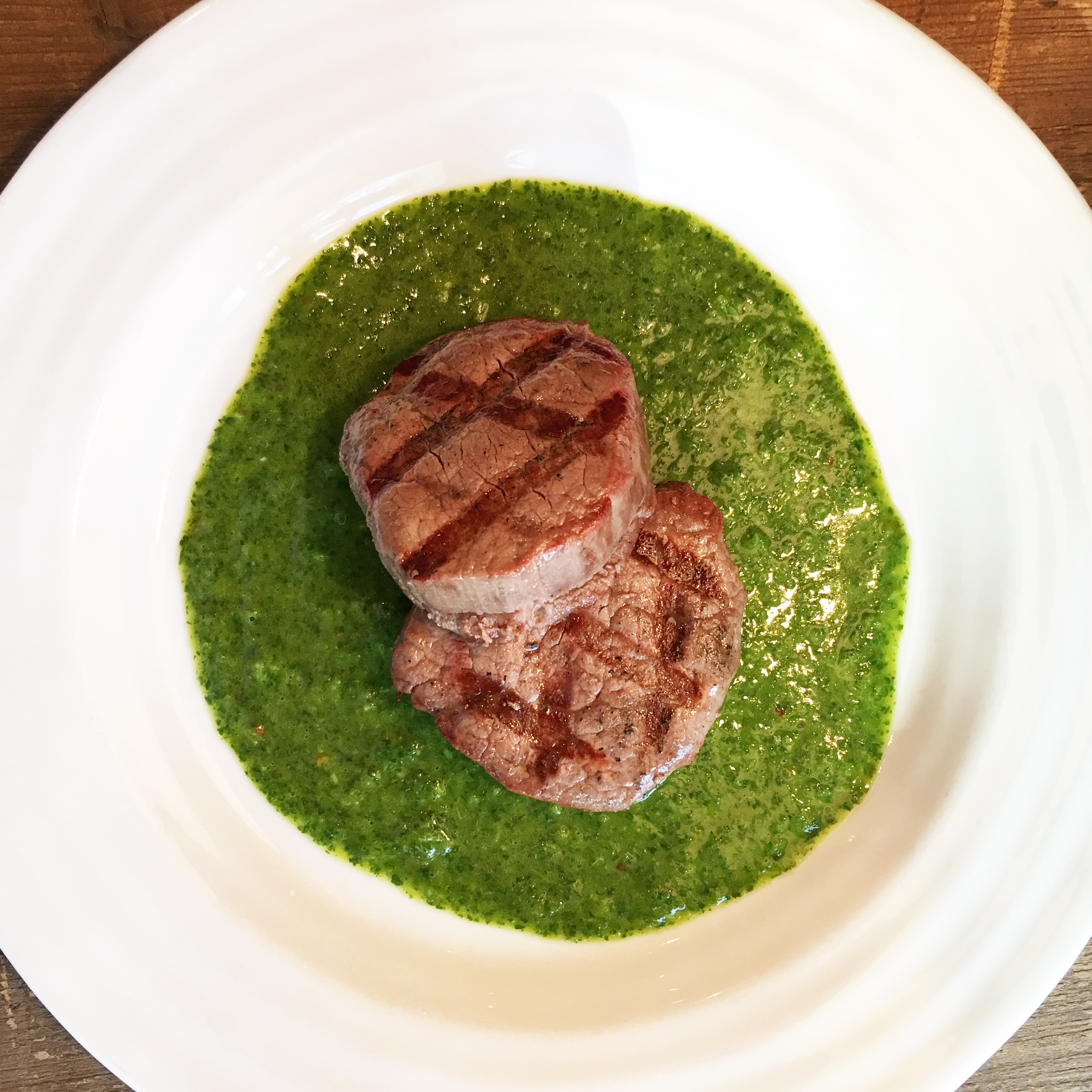 filet with chimichurri sauce, easy sauce